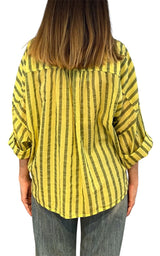 Off-on - Camicia rigata - Lime