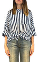 Off-on - Camicia rigata - Blu