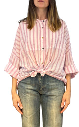 Off-on - Camicia rigata - Rosa