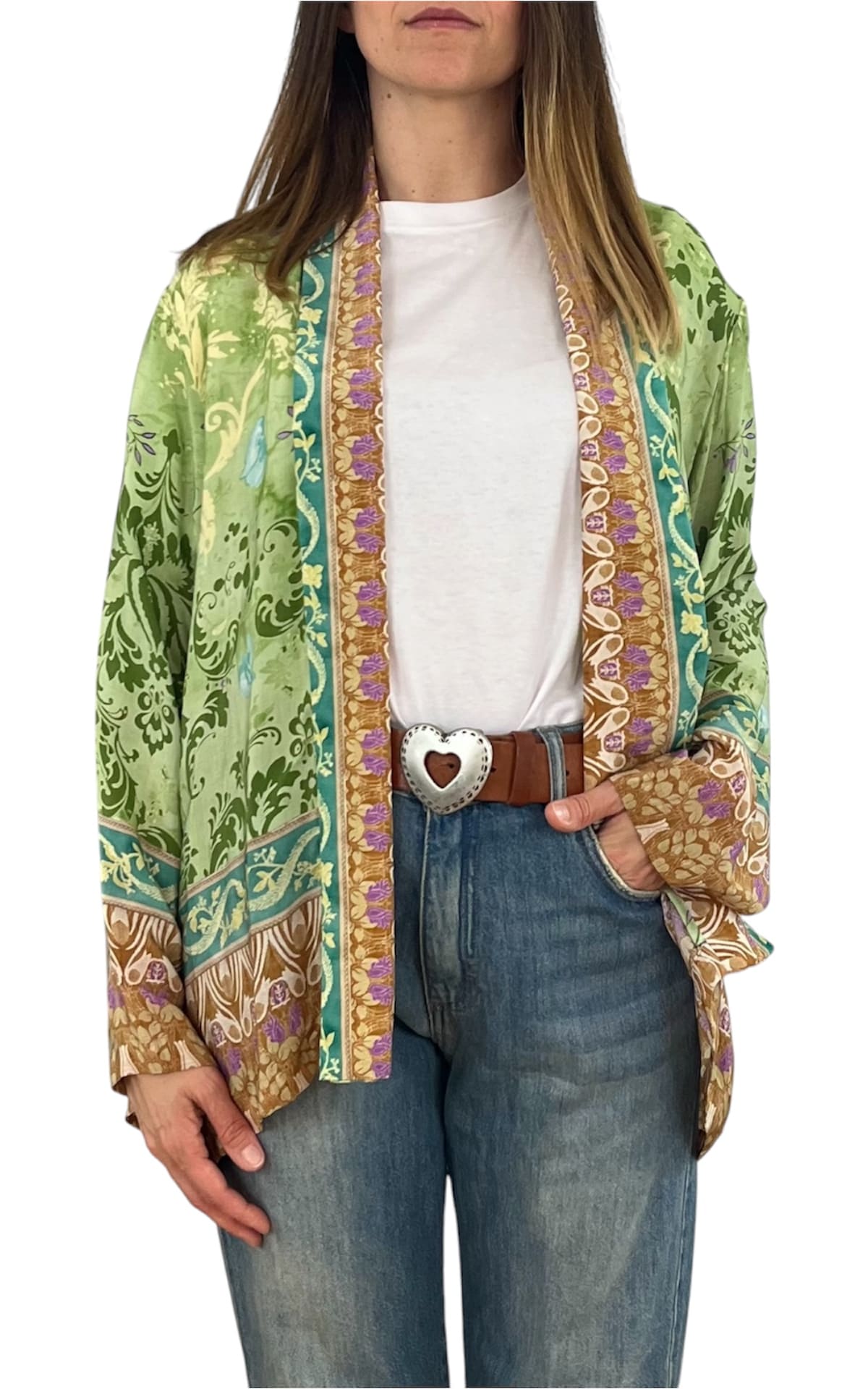 Wu'Side - Kimono corto sfoderato - verde
