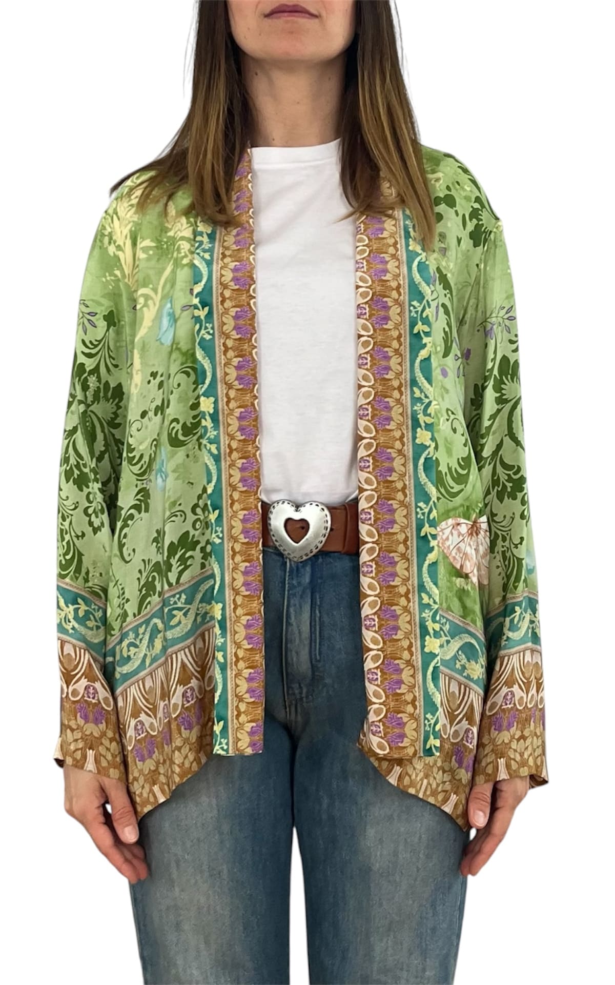 Wu'Side - Kimono corto sfoderato - verde