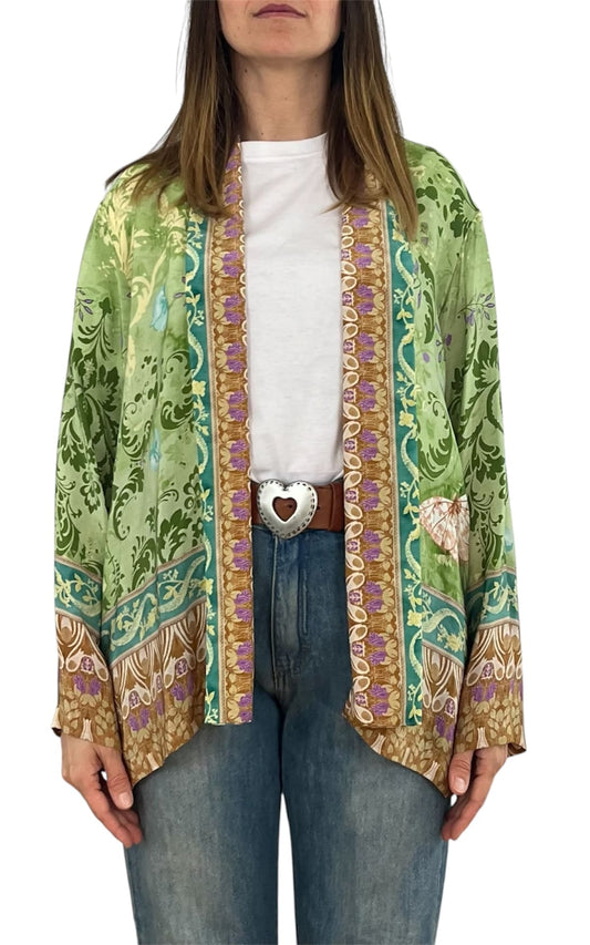 Wu'Side - Kimono corto sfoderato - verde