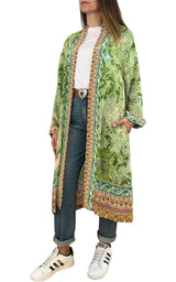 Wu'Side - Kimono lungo sfoderato - verde