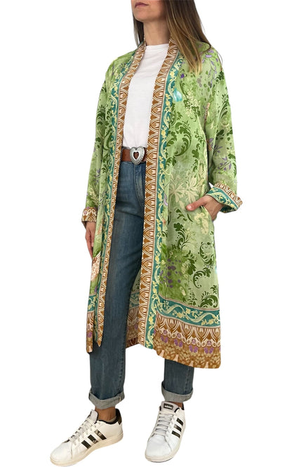 Wu'Side - Kimono lungo sfoderato - verde