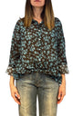 Off-on - Camicia fantasia foglie - Moro/azzurro