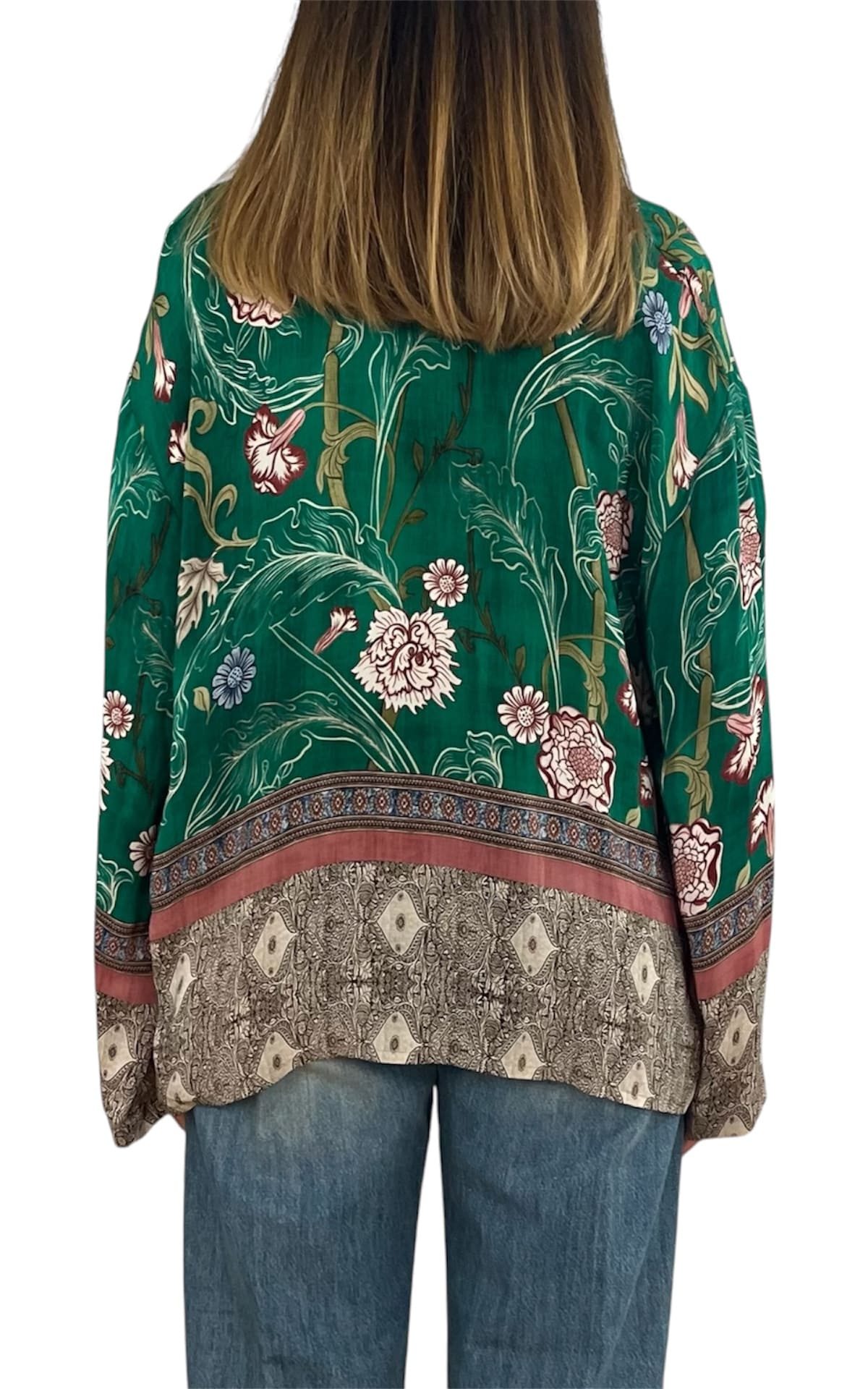 Wu'Side - Kimono corto con coulisse - verde