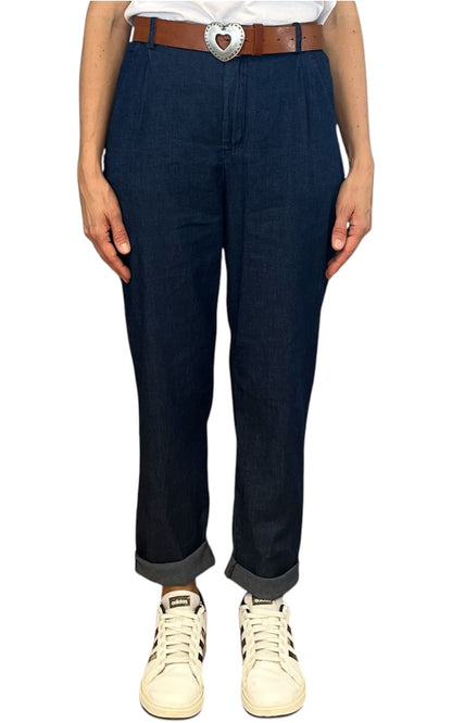 Off-on - Pantalone boyfriend JOELLE - Denim chambray