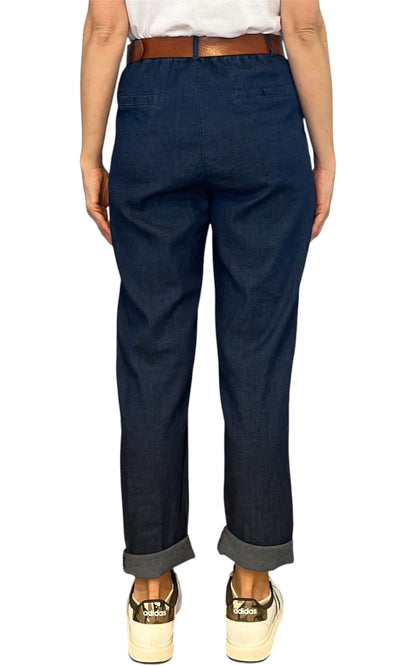 Off-on - Pantalone boyfriend JOELLE - Denim chambray