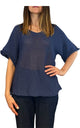 Initial - Maglia scollo v - Blu