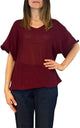 Initial - Maglia scollo v - Burgundi