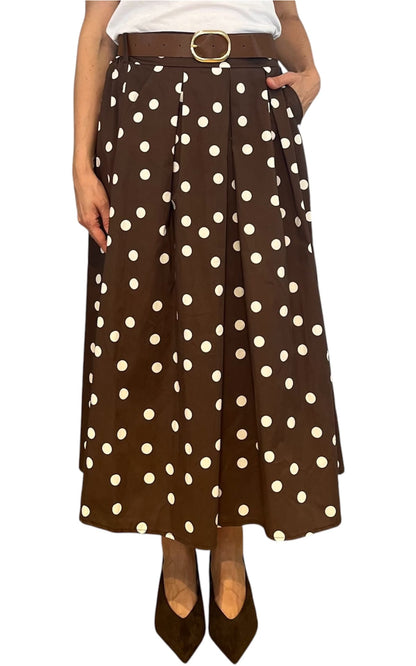 Off-on - Gonna a pois- Marrone