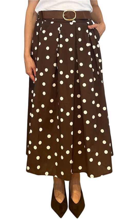 Off-on - Gonna a pois- Marrone