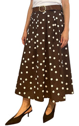 Off-on - Gonna a pois- Marrone