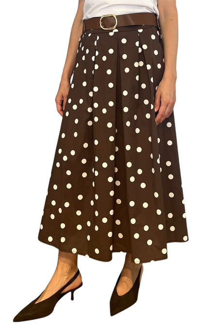 Off-on - Gonna a pois- Marrone
