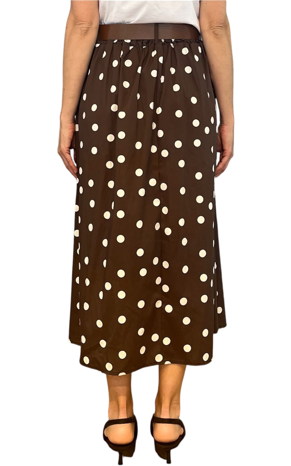 Off-on - Gonna a pois- Marrone