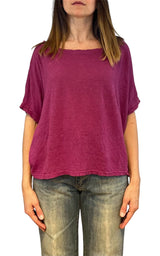 Off- on - T-shirt over lino - Ciclamino
