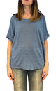 Off- on - T-shirt over lino - Celeste