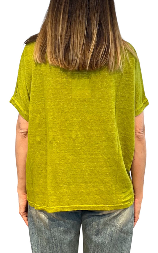Off- on - T-shirt over lino - Olio