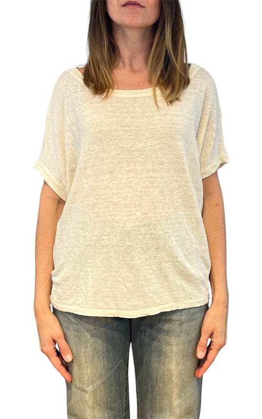 Off- on - T-shirt over lino - Burro