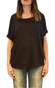 Off- on - T-shirt over lino - Marrone