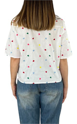 Susan Di - Camicia cuori - Bianco