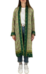 Wu'Side - Kimono lungo sfoderato - verde/ciclamino