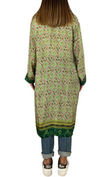 Wu'Side - Kimono lungo sfoderato - verde/ciclamino