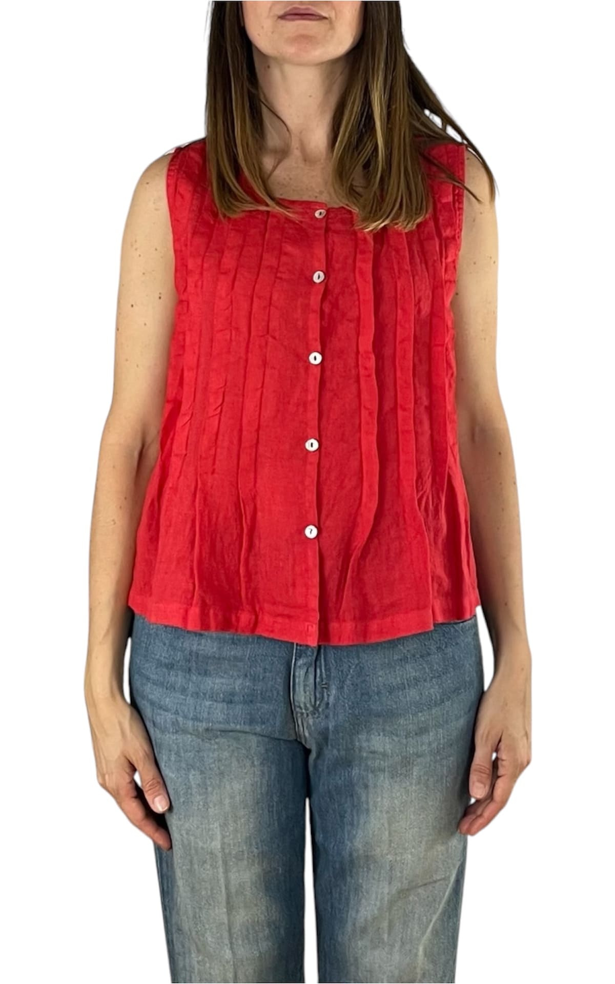 Off-on - Top lino - Rosso