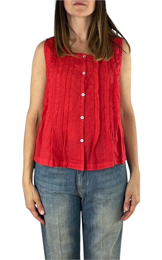 Off-on - Top lino - Rosso