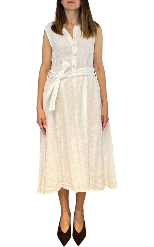 Off-on - Abito lino - Bianco