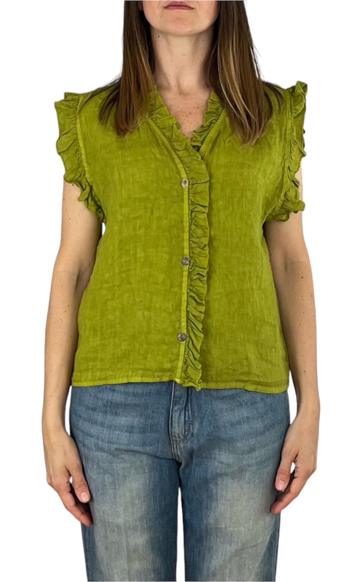 Off-on - Top volant lino - Olio