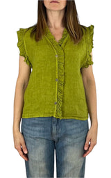 Off-on - Top volant lino - Olio