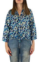 Palme - Camicia mussola fantasia - Blu