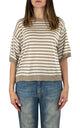 Off-on - Maglia riga - Burro/beige
