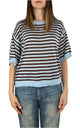 Off-on - Maglia riga - Azzurro/moro