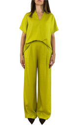 Off-On - Completo lino e viscosa - Lime