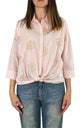 Off-On - Camicia mussola ricamo - Rosa