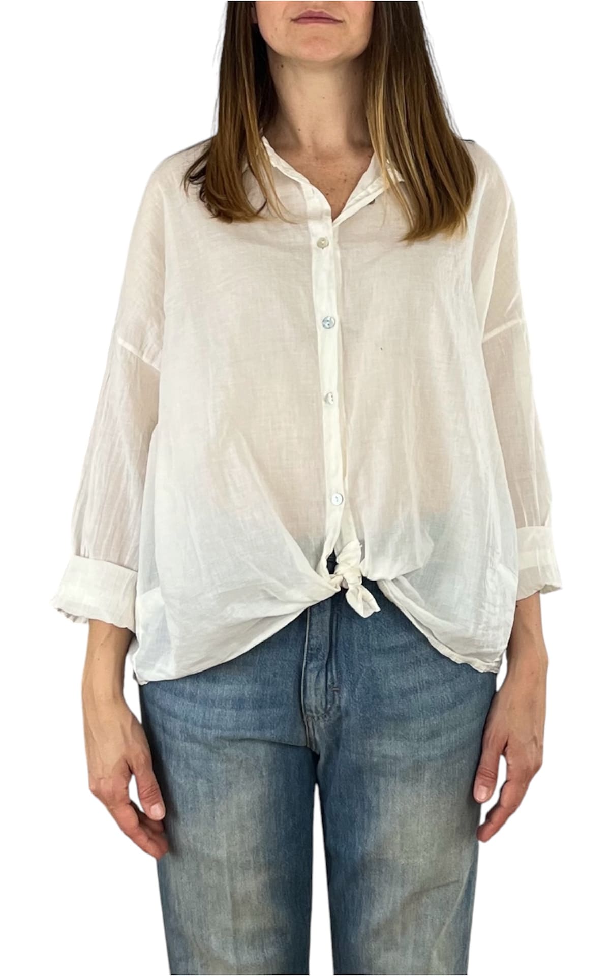 Off-On - Camicia mussola - Burro