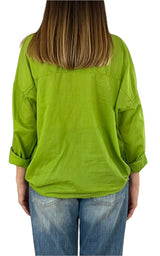 Off-On - Camicia mussola - Verde