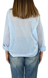 Off-On - Camicia mussola - Celeste