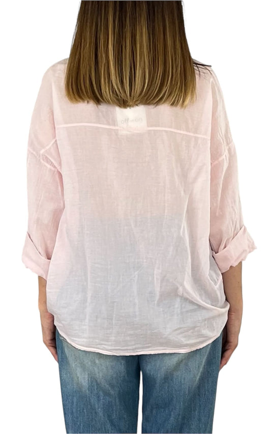 Off-On - Camicia mussola - Rosa