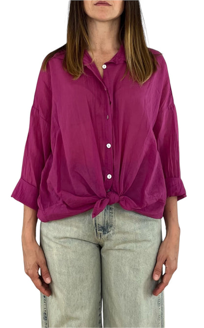 Off-On - Camicia mussola - Ciclamino