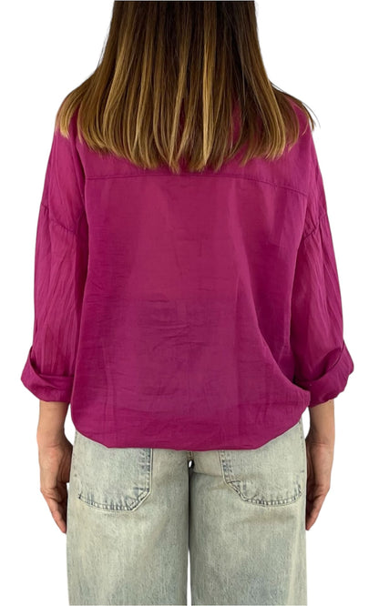 Off-On - Camicia mussola - Ciclamino