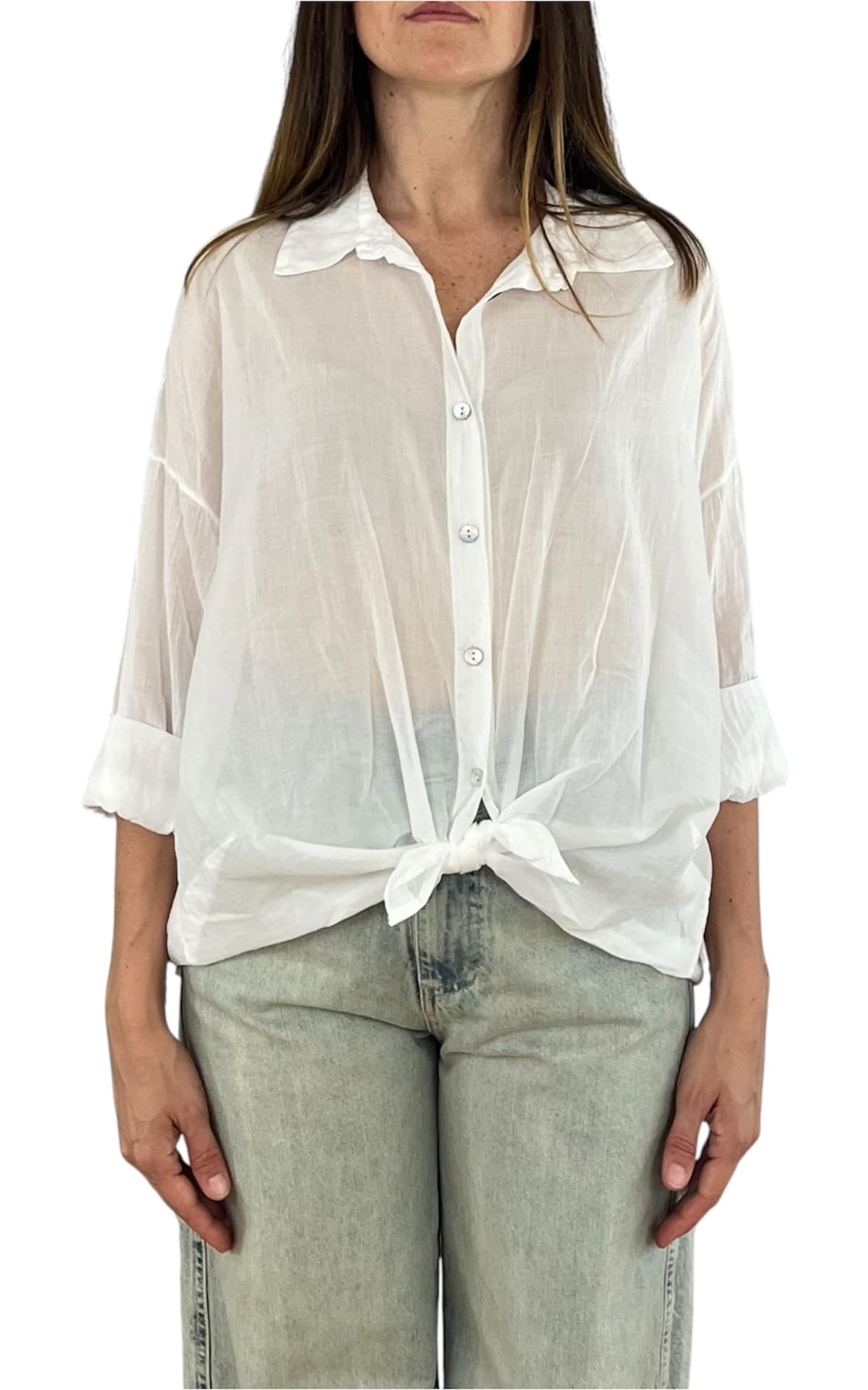 Off-On - Camicia mussola - Bianco