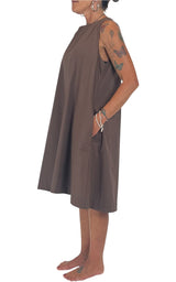 Off-on - Abito trapezio - Moro