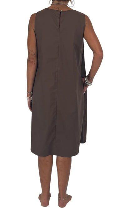 Off-on - Abito trapezio - Moro