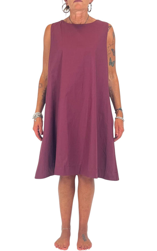 Off-on - Abito trapezio - Burgundi