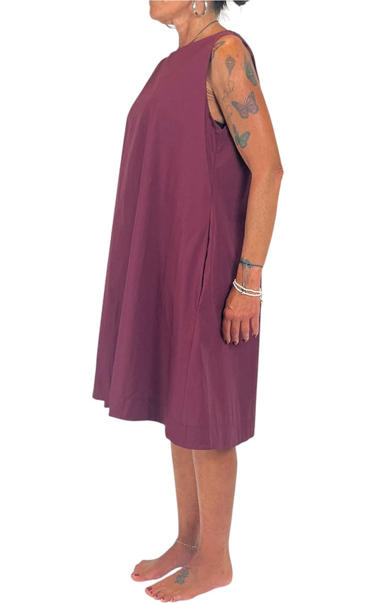 Off-on - Abito trapezio - Burgundi