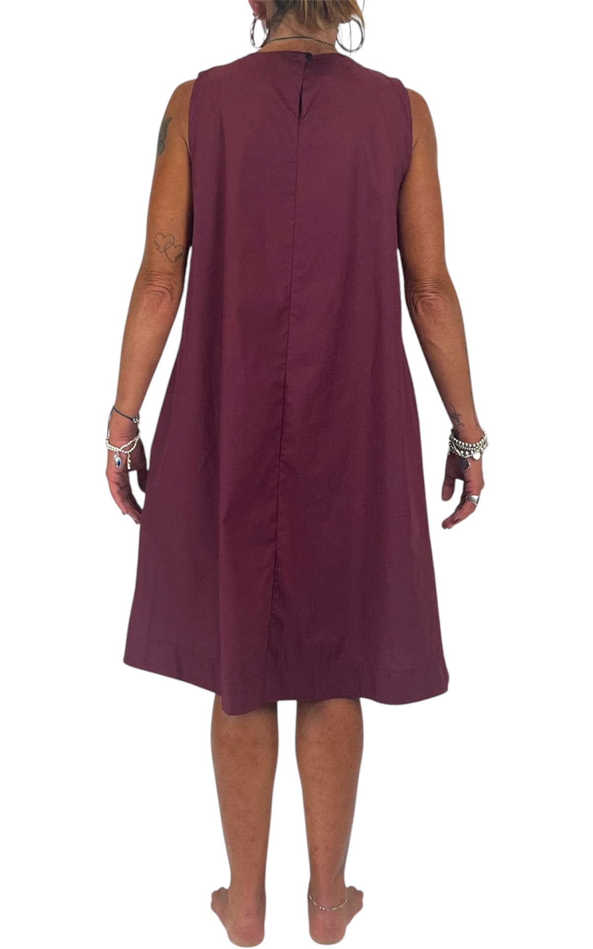 Off-on - Abito trapezio - Burgundi