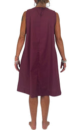 Off-on - Abito trapezio - Burgundi